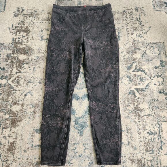 Spanx Jeanish Ankle Leggings Women's Large Acid Wash Pull On Skinny Comfort - Picture 1 of 12